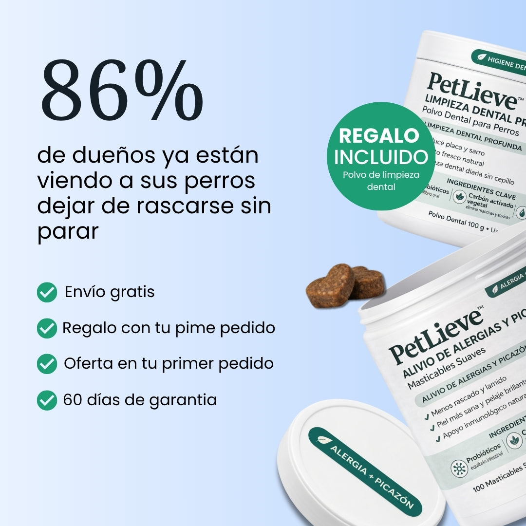 PetLieve™ Masticables para Perros con Alergia y Picazón