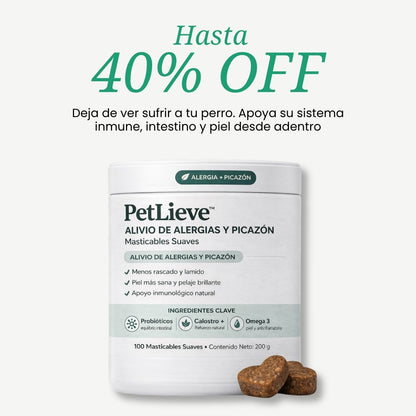 PetLieve™ Masticables para Perros con Alergia y Picazón